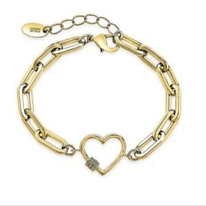 Cubic zirconia gold plated bracelet bnwot